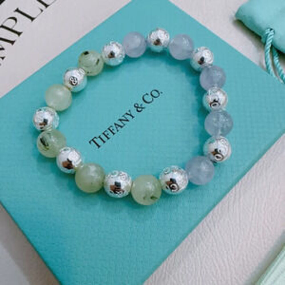 Tiffany & Co. Multi-Element Agate Silver-Style Bracelet